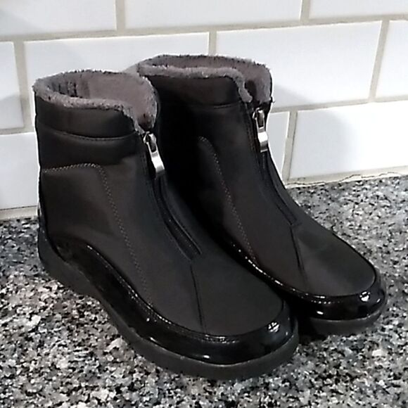 Weatherproof Rona Black Faux Fur Booties. Sz 6 - Picture 2 of 10